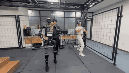 Whole-body control teleoperation on a 70 kg humanoid